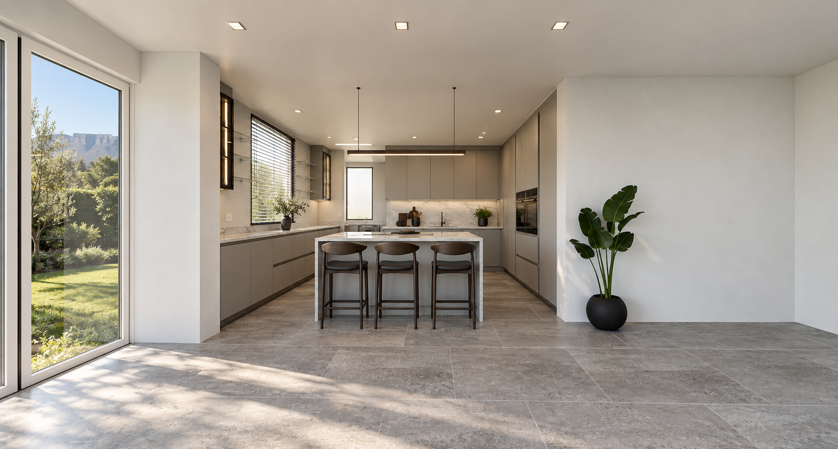 Kitchen — wide entrance view